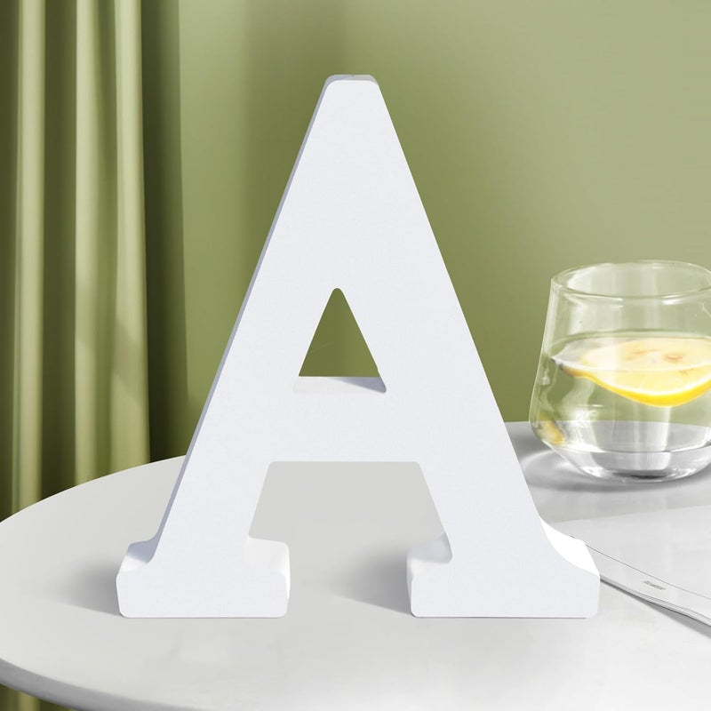SETNDTS White Wooden Letters 8 Inch for Wall Decor,Large Unfinished Wood Letters for Home,Wooden Alphabet Letters for Crafts,Standing Garden Board or Room Name Signs DIY Carft (G) - Image 5